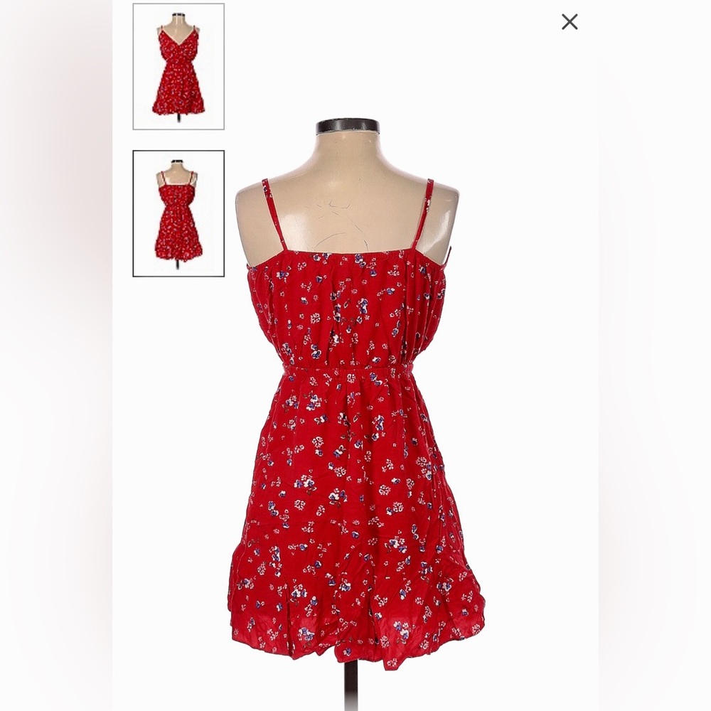 Beautiful, red, floral, dress from Express
